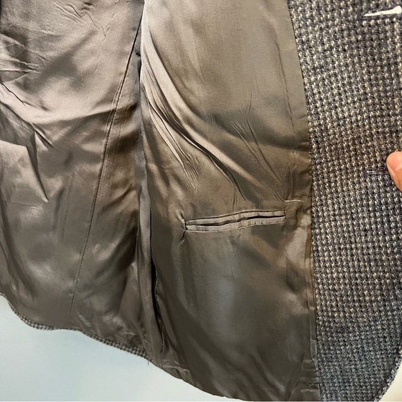 Vintage Arnie Gray Tweed Blazer 100% Wool Business Casual Classic Retro Mens 44L - Picture 10 of 12